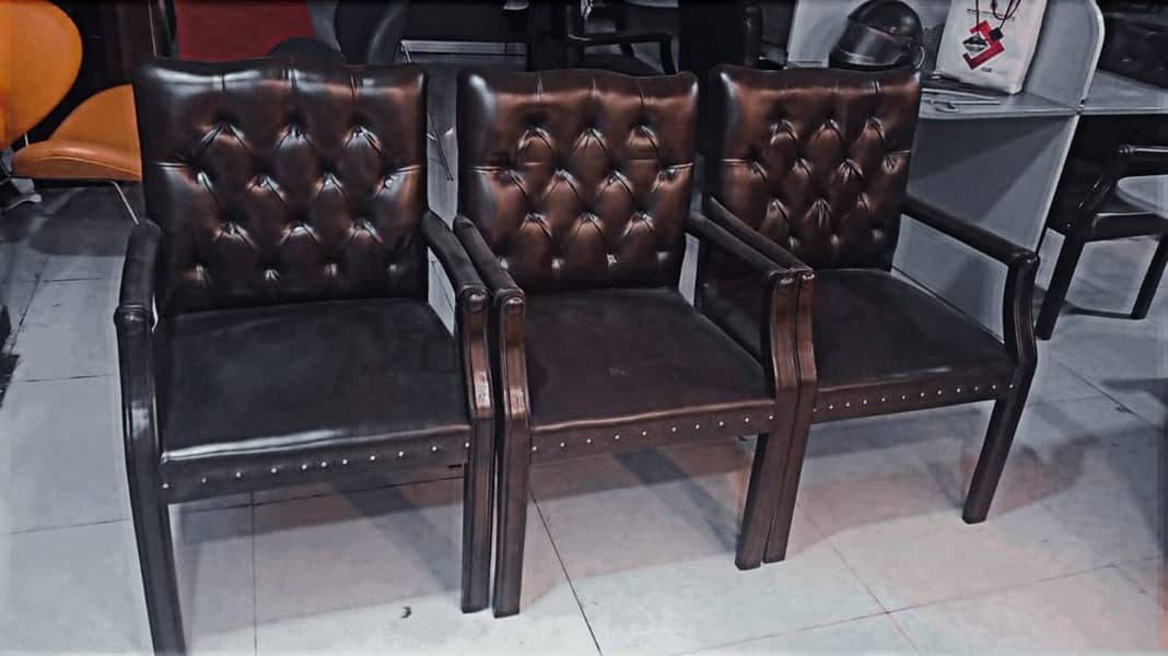 Office Chairs/Visitor Chairs/Wooden Chairs/Leather Sofa/L Shap Sofa 6