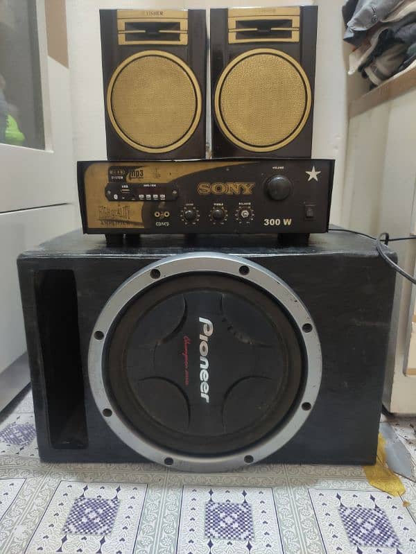 pioneer bass tube +speakers +amplifier 4