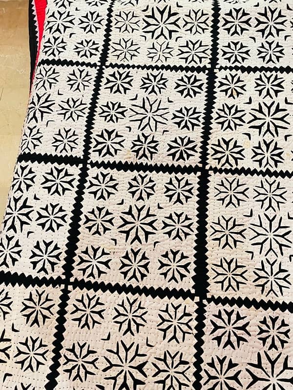 Hand Made Quilt Sindh Traditional white colour 2