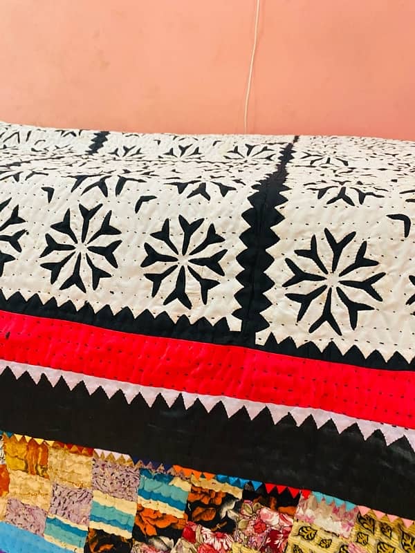 Hand Made Quilt Sindh Traditional white colour 4