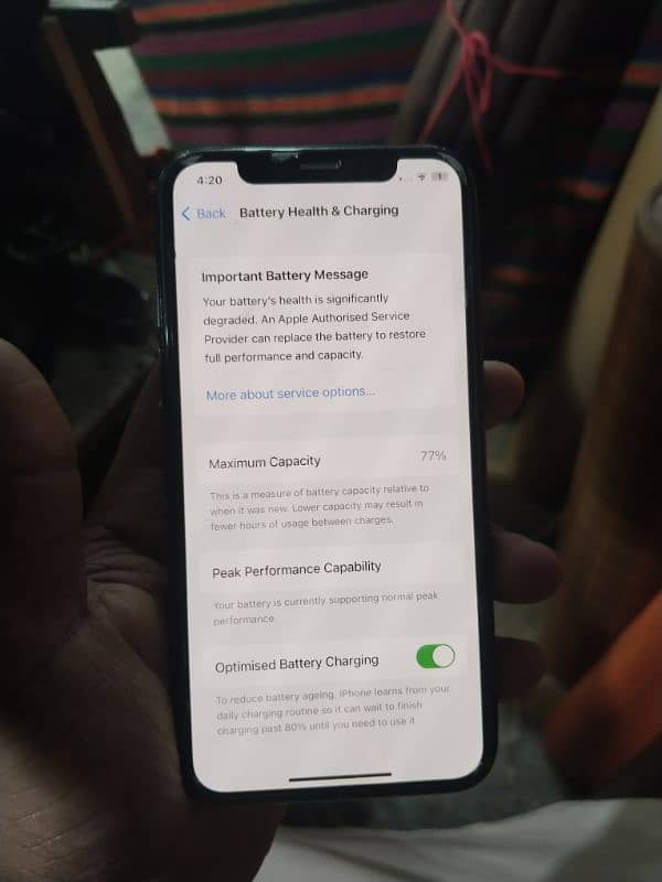 iphone X 64 GB  JV original health 77 7