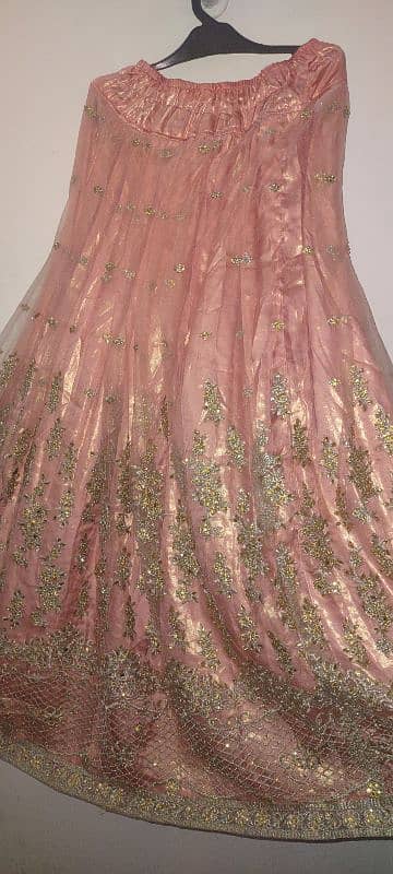 T. pink lehenga 1 time wear only 3