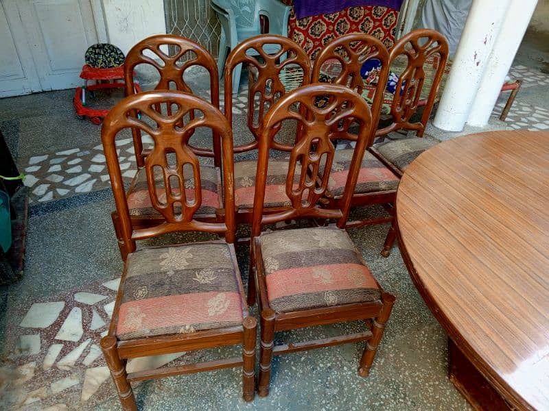 heavy dining table wd 6 chairs 1