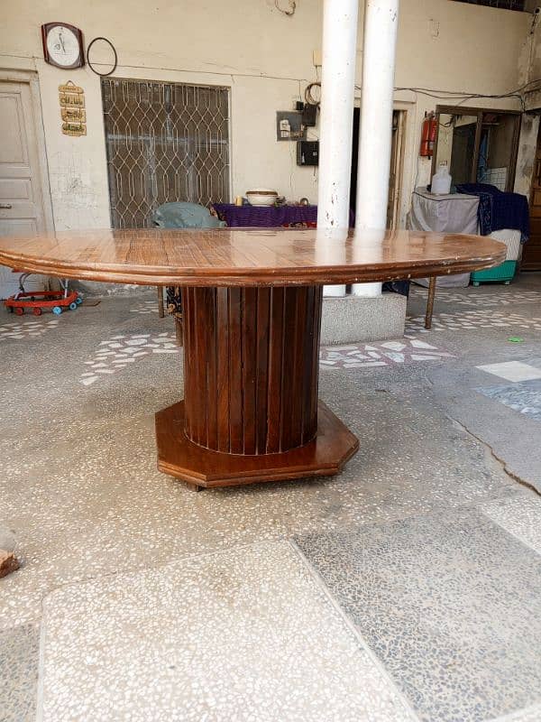 heavy dining table wd 6 chairs 5