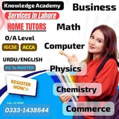 Home Tutor,Online Tutor,Home Tution,O/A level,Kg,Montess,IGCSE,English