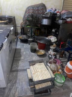 fries roll samosa counter ,all running setup for sale