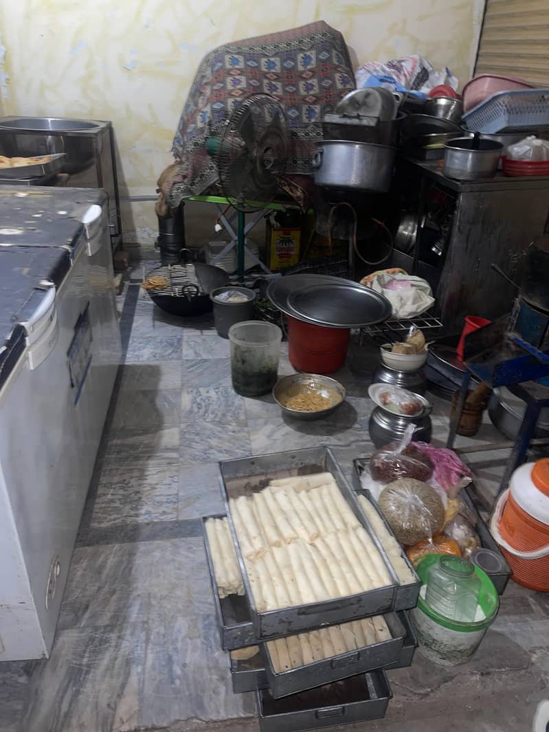 fries roll samosa counter ,all running setup for sale 0