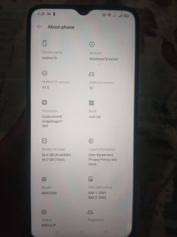 Realme 5i 4gb 64gb only mobile ha PTA officially approved 1