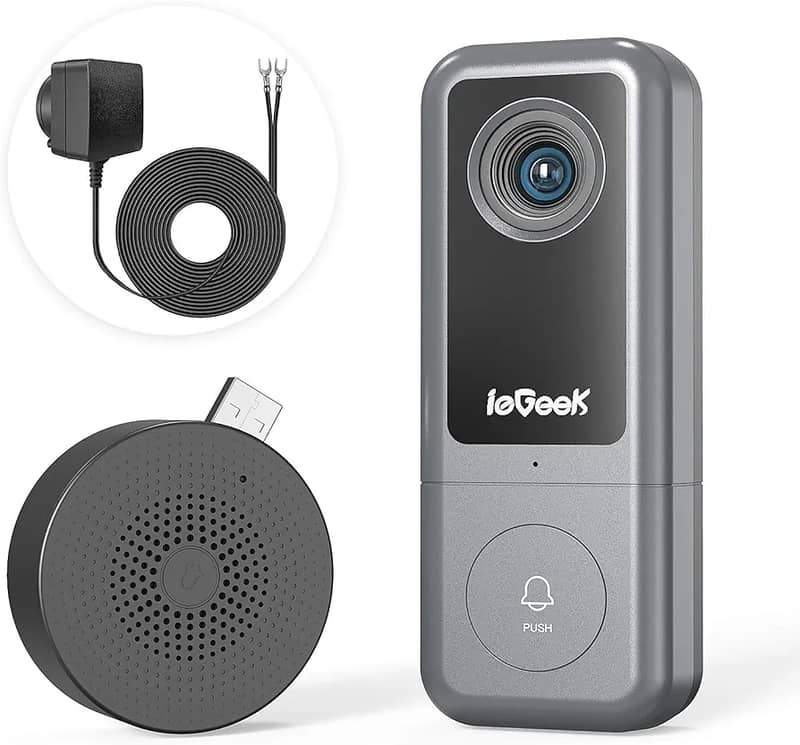 ieGeek J5 WiFi Video Doorbell Camera 2K  Camera with Chime 0