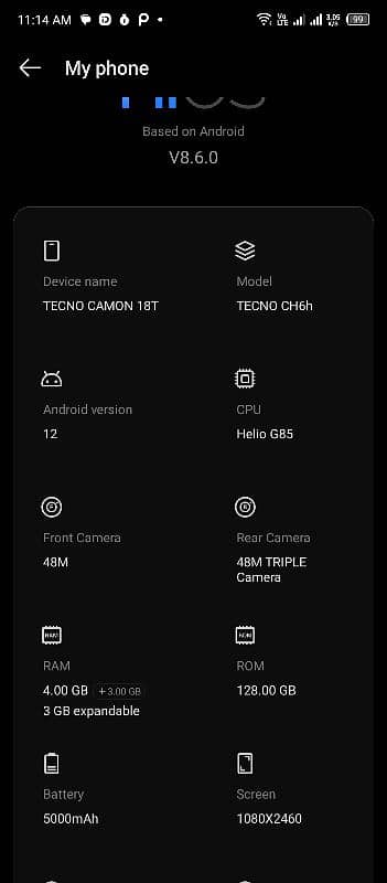 Tecno camon 18t 3