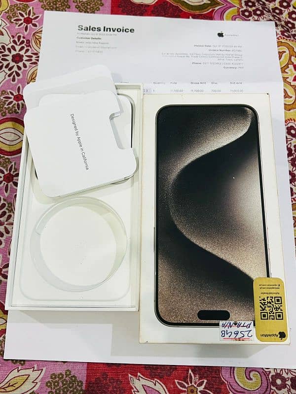 Iphone 15 Pro max natural titanium with box PTA proved both sim inuse 2