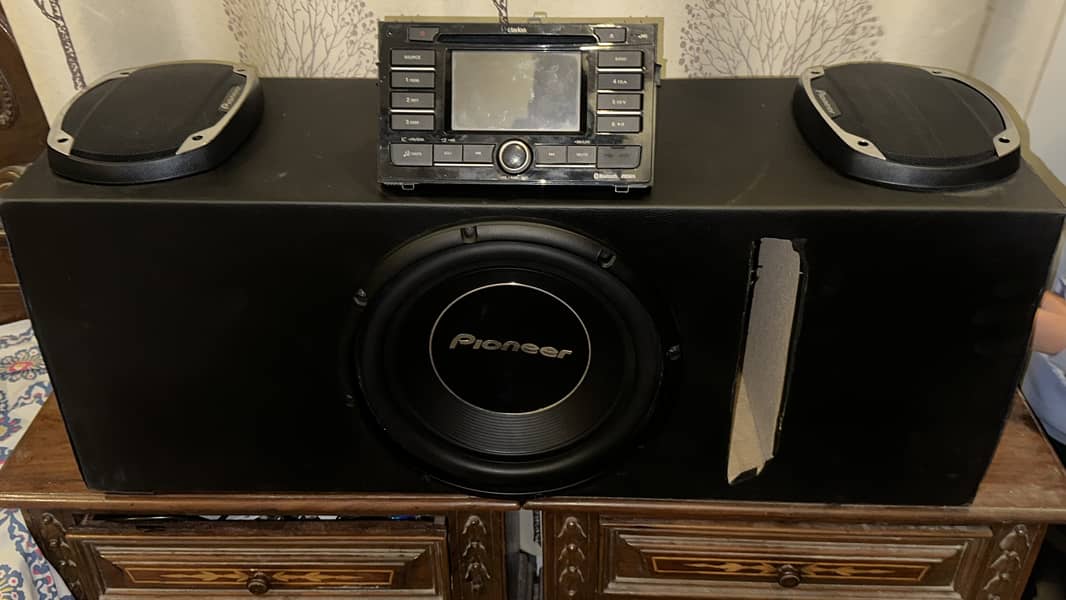 Woofer speakers amplifier complete setup 0