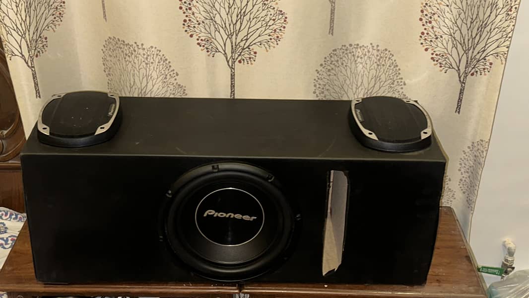 Woofer speakers amplifier complete setup 3