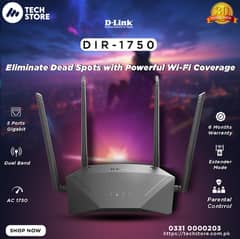 D-Link Gigabit Router DIR-1750 AC1750 MU-MIMO Wi-Fi (Branded Used)