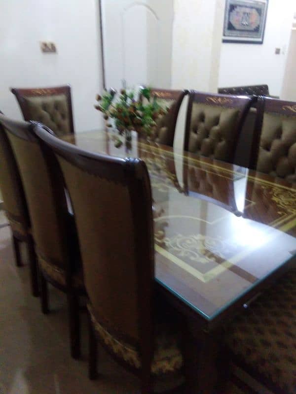 wooden 8 seater dining table 1