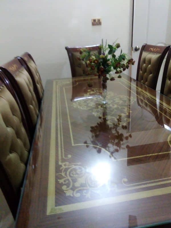 wooden 8 seater dining table 2