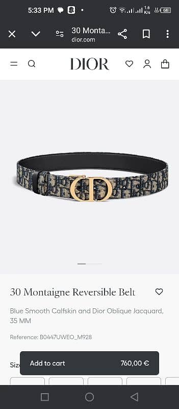 ladies belt company CHristian Dior PARIS 6