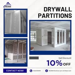 dry wall partition gypsum board/Glass partition/gypsum board partition