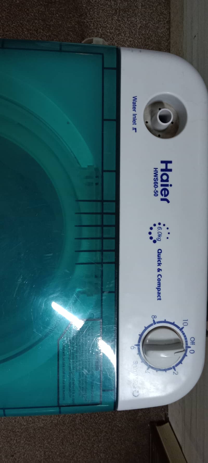 Haier Spinner Dryer 6KG – Model HWS 60-50 صرف کچھ وقت استعمال کیا 5