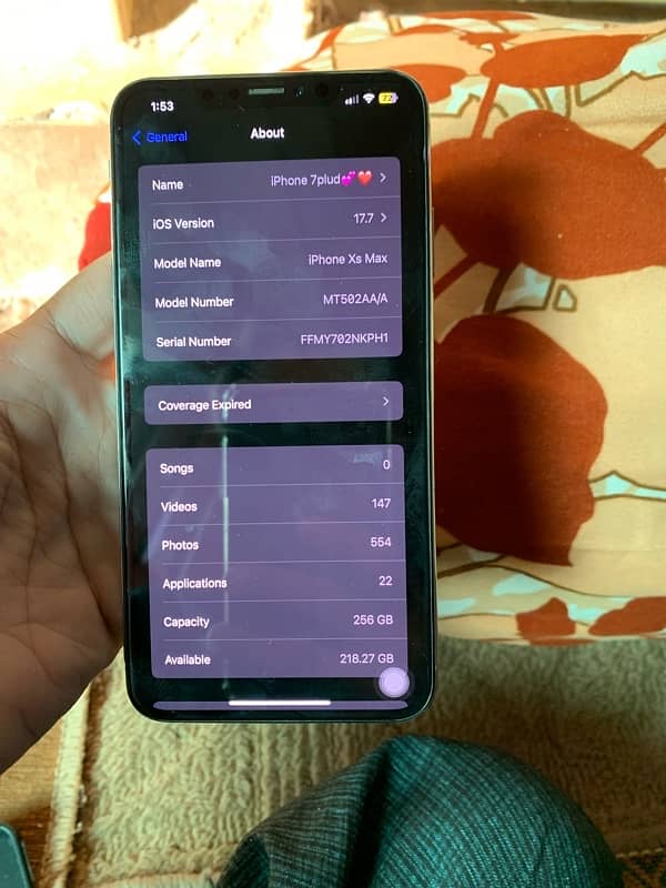 Iphone xs max 256 GB pta Approved BH 86 6