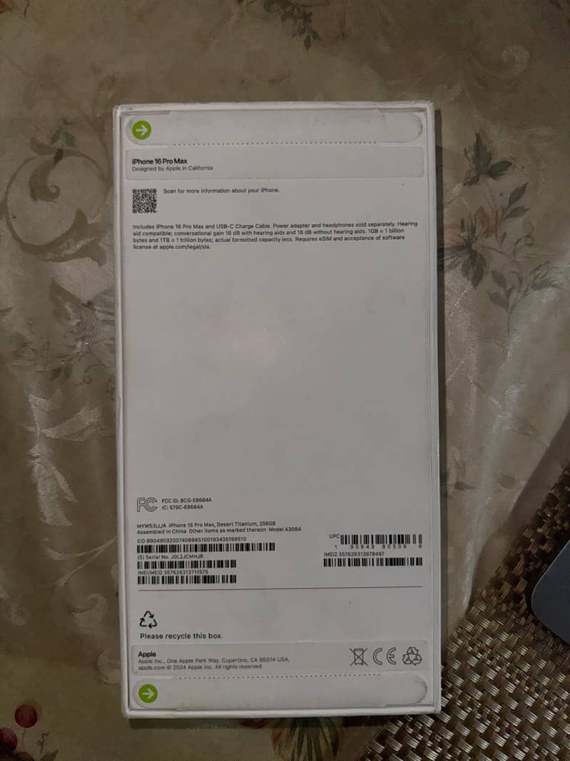 Iphone 16 pro max  256GB PTA Approved 1