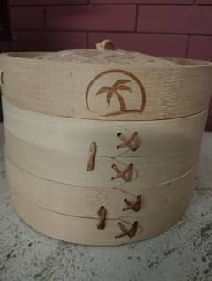 Bamboo Steamer - 8 inch Double layer all natural