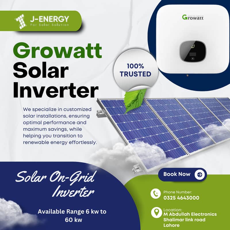 Growatt Solar inverters Ongrid | Solar inverter 10kw | 15kw 20kw 0