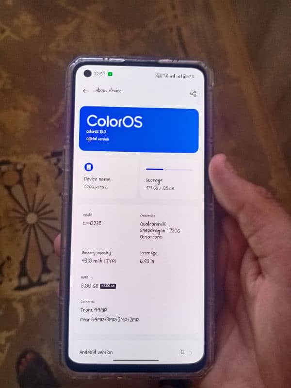 Urgent Sale Reno 6 (8+8GB 12GB) 1