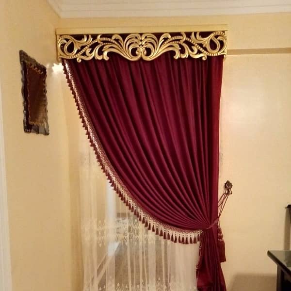 New Design curtain carpets Arabic majlis wallpaper 1