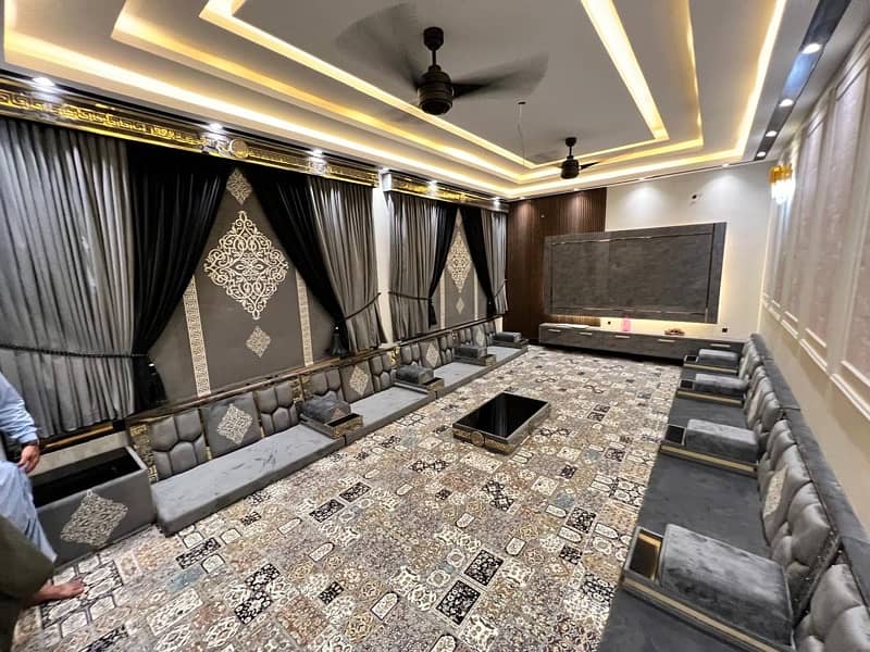 New Design curtain carpets Arabic majlis wallpaper 14