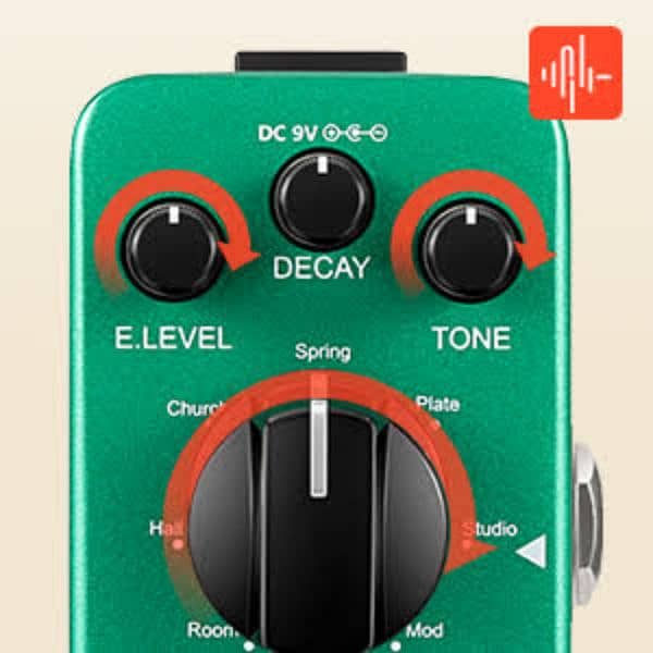 Donner Reverb Guitar Pedal, Verb Square Digital Reverb  7 Modes. 8