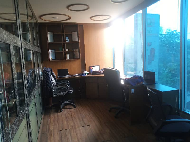 1500sqrfit office for rent DHA phase 6 rahat commercial studuim facing good location office building 1st floor 4