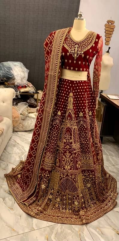 Bridal Maroon Lehnga - Brand New 0