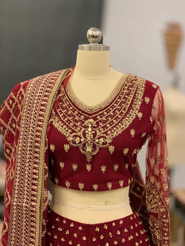 Bridal Maroon Lehnga - Brand New 1