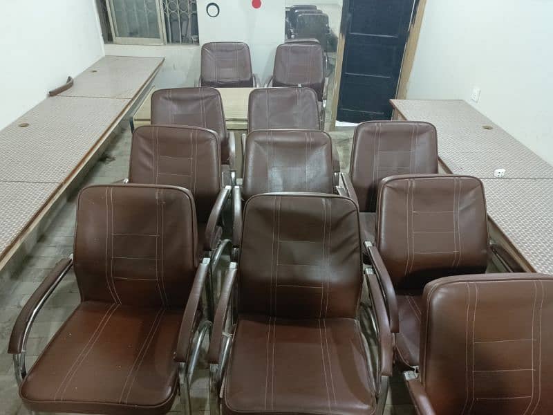 Leather Sofa Set & Office Chairs 2