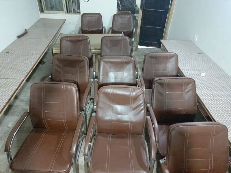 Leather Sofa Set & Office Chairs 4