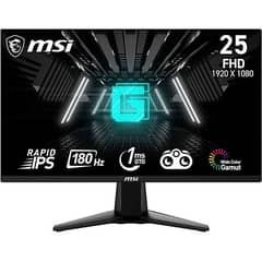 MSI G255F 25" FHD Rapid IPS Gaming Monitor, 180Hz 1ms Adaptive Sync