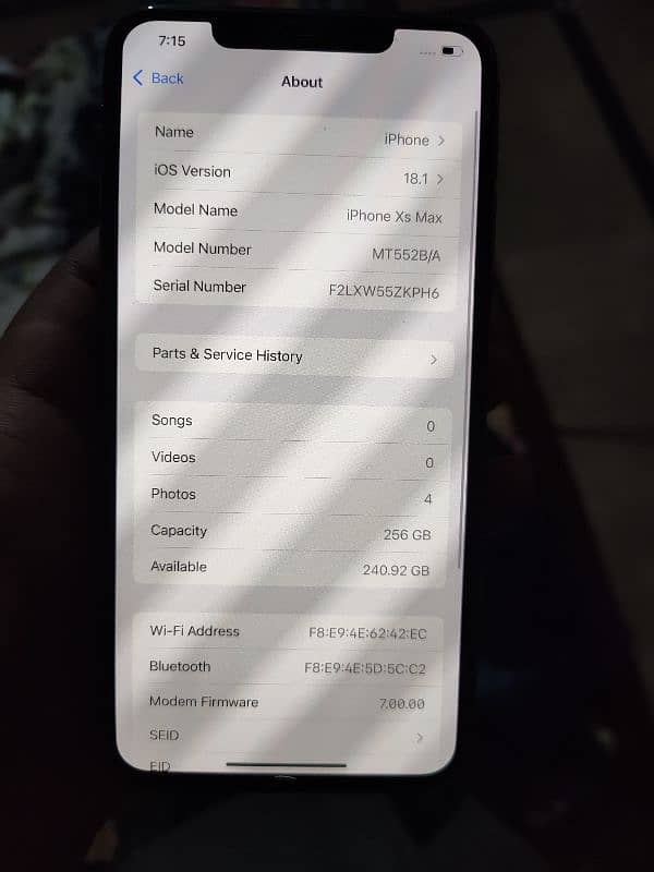 iPhone XS max. PTA 256 gb 3