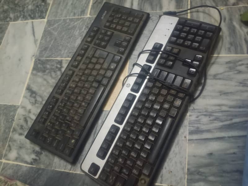 A4Tech wireless keyboard and hp wire keyboard for sell for sell 0