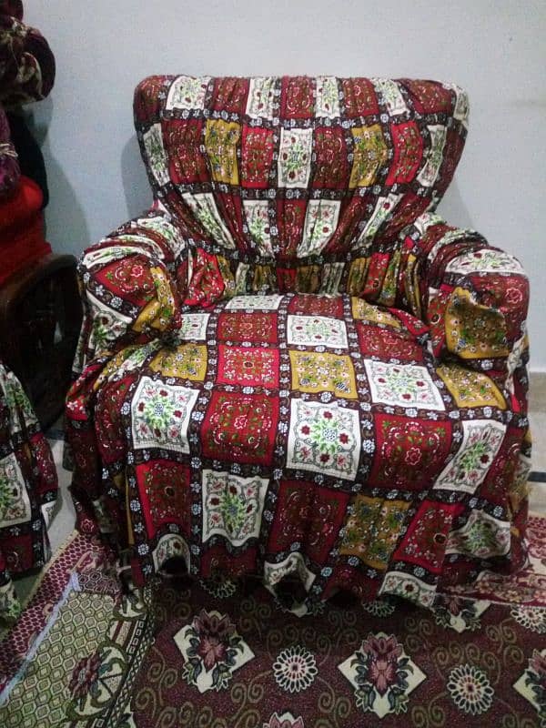 7 seater sofa Sets. with covers 1