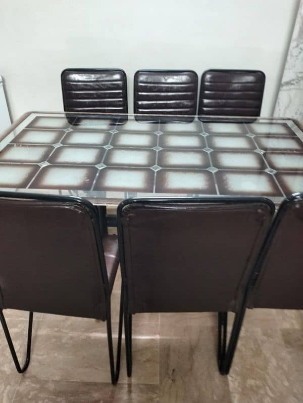 6 chairs with Dining Table used 2