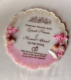 resin nikkah plates