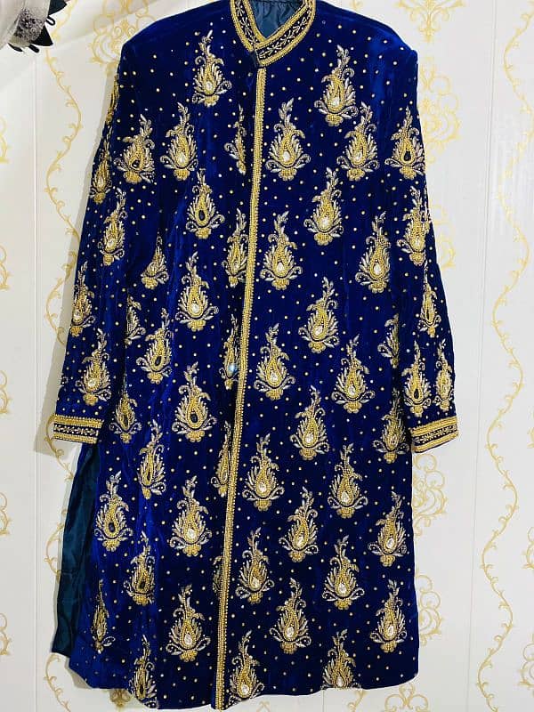 velvet groom sherwani with inner suite 2