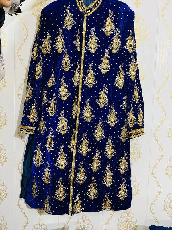 velvet groom sherwani with inner suite 3