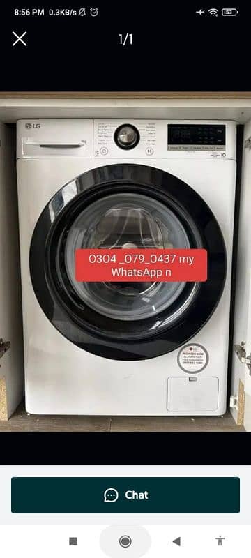 LG Direct drive 9kg washing O3O4 _O79_O437 my WhatsApp n 0