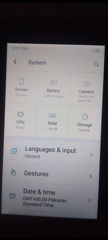 itel A23 4G LTE 1GB Ram 8GB rom 2