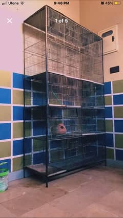 Metal cage for pets