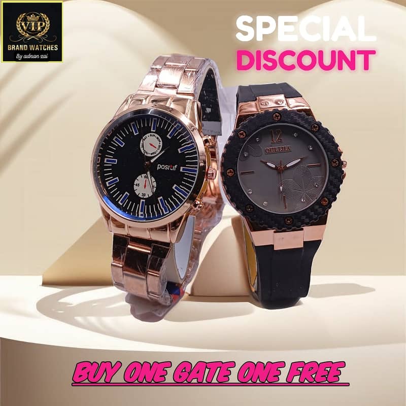 Buy One, Get One Free – Premium Watches for Him & Her!⌚ 1