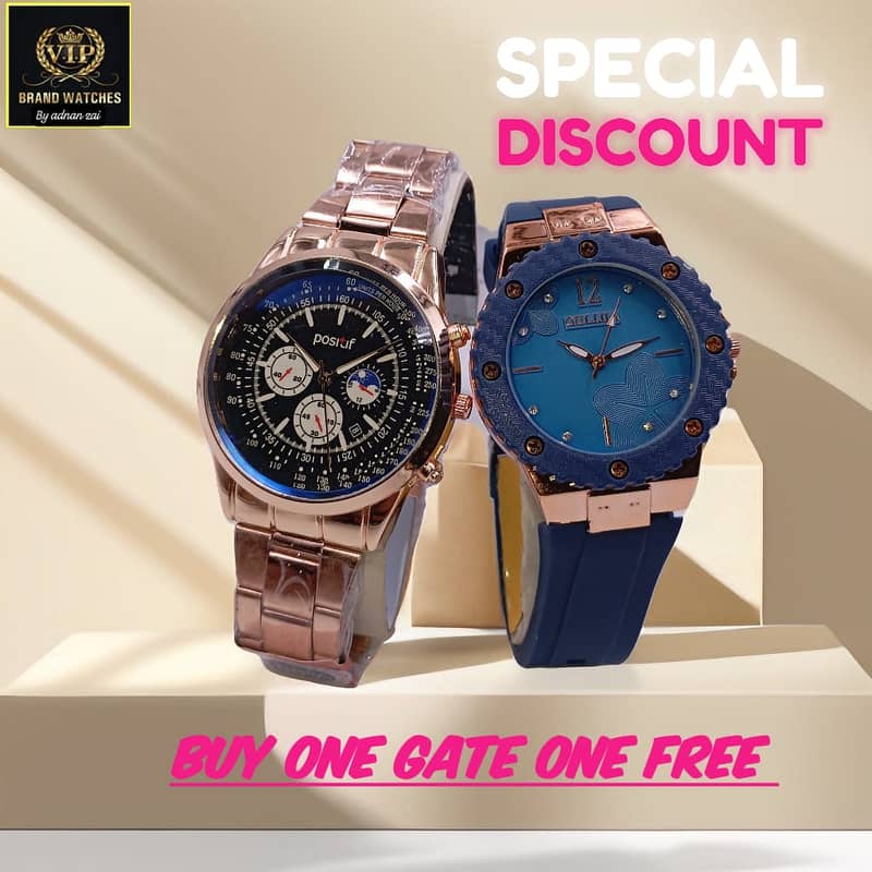 Buy One, Get One Free – Premium Watches for Him & Her!⌚ 2