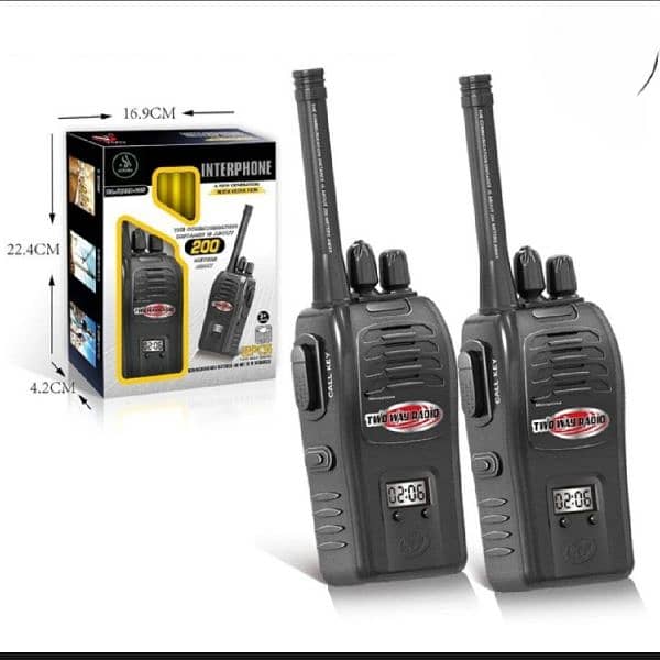 200 Meter Rechargeable Walkie-Talkie Noise Reduction Radio Play 8